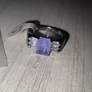 NWT Bomb Party Wide Eyed Gaze Lab Created Lavender Fluorite Hematite Plating Sz9